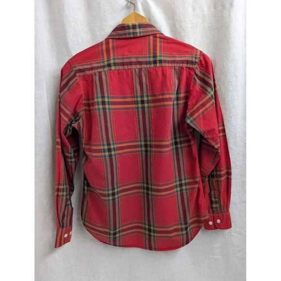 Eddie Bauer Christmas Plaid button up, red green yellow festive women's XS C11 - Picture 5 of 11
